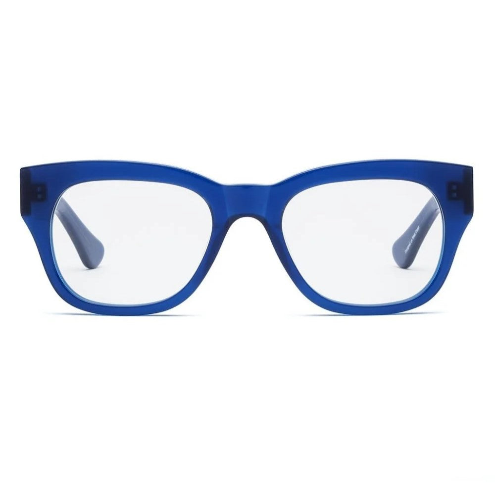 Cobalt Muse // Chunky Winged Optical Frames