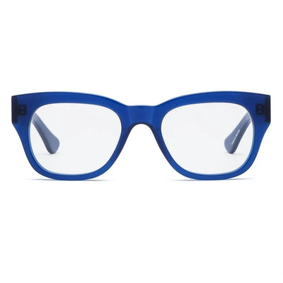Cobalt Muse // Chunky Winged Optical Frames
