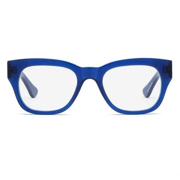 Cobalt Muse // Chunky Winged Optical Frames