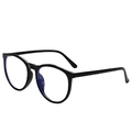 Slim Black Round Eyeglasses Frame