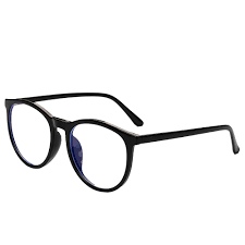 Slim Black Round Eyeglasses Frame